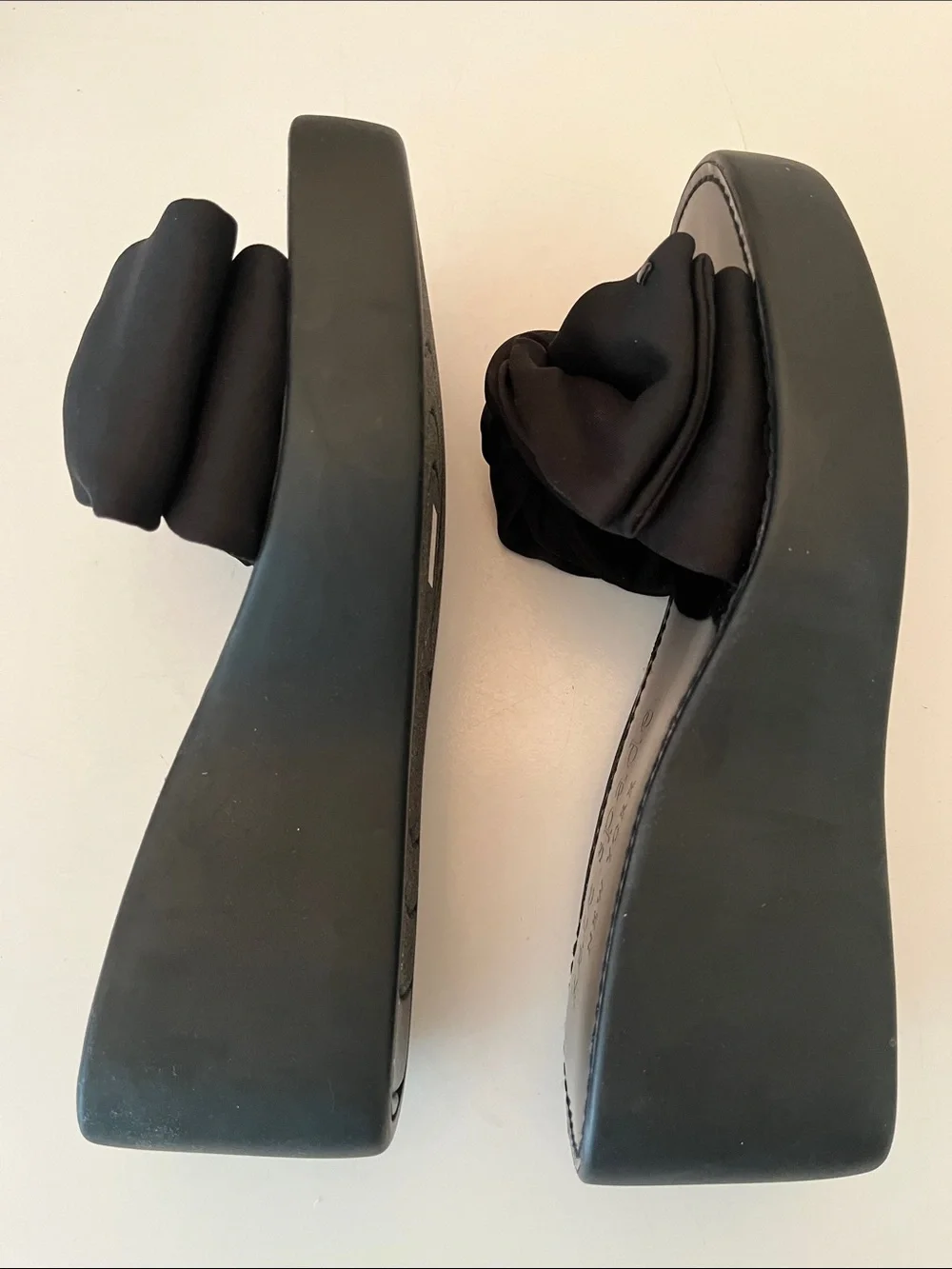 Kate Spade Bikini Bow Platform Sandals, black, size 8